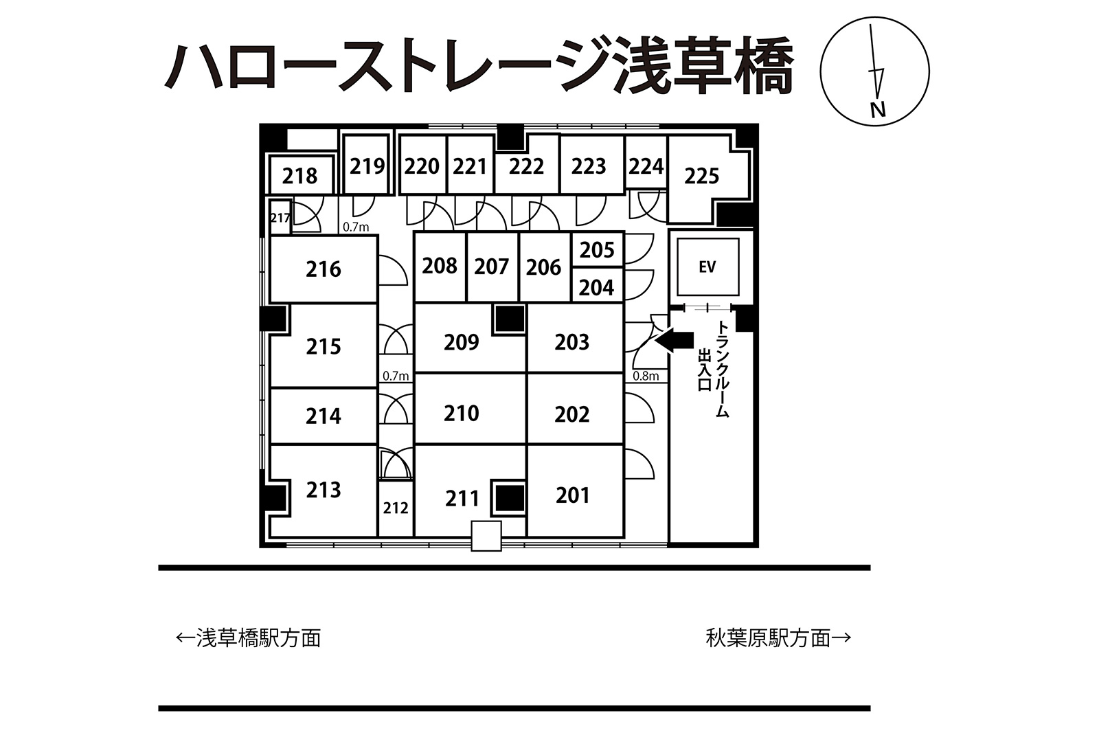 ハローストレージ浅草橋 Afterの敷地図